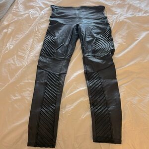 Spanx black moto legging size L
